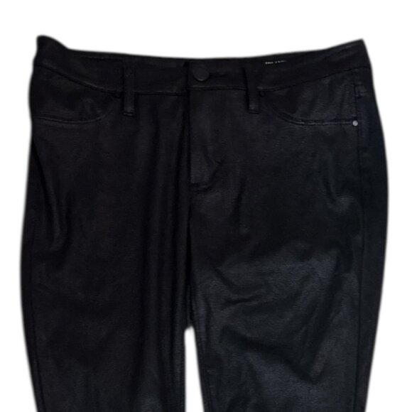 BLANKNYC Spray On Super Skinny Textured Ankle Pants Size 27 Black Rocker Biker - Picture 3 of 15